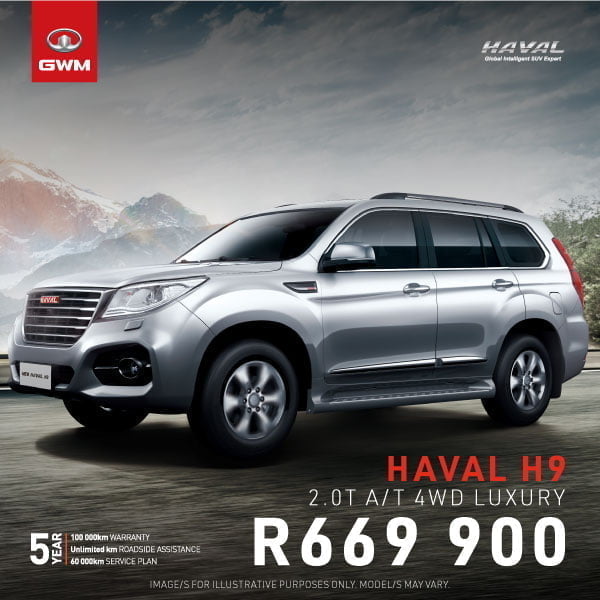 Haval H9 2.0T A/T 4WD Luxury from R669 900*